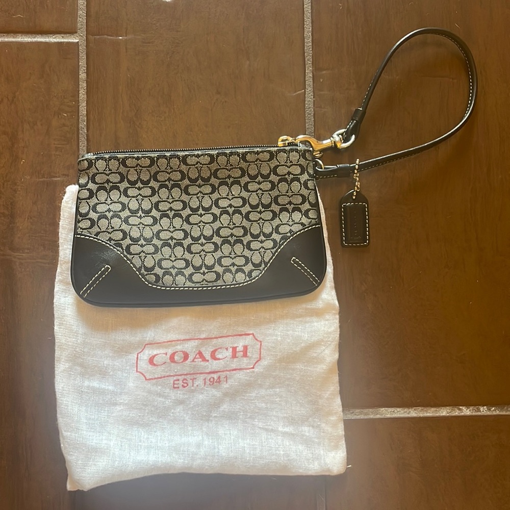 Black coach wristlet